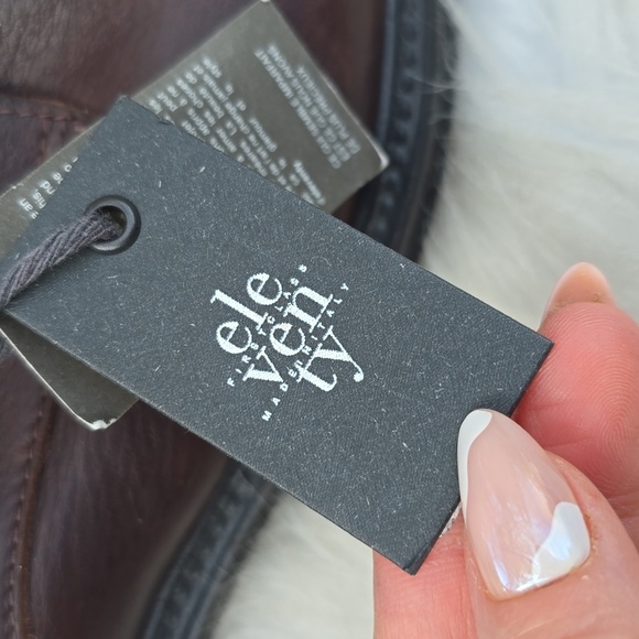 Eleventy Men's Brown Leather Lace-up Derby Shoes 41 NEW - Picture 12 of 16